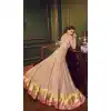 Cream Color Premium Net Designer Knee Length Salwar Kameez