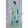 Sky Color Fancy Designer Readymade Saree Blouse
