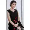 Black And Silver Color Fancy Designer Readymade Saree Blouse