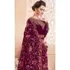 Purple Color Real Georgette Long Abaya Anarkali Salwar Kameez