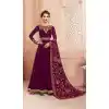 Purple Color Real Georgette Long Abaya Anarkali Salwar Kameez