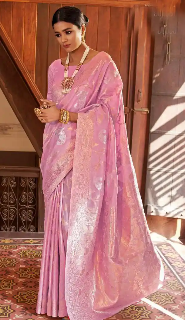 Pink Color Kansula Silk Designer Traditional Wear Saree With Blouse
