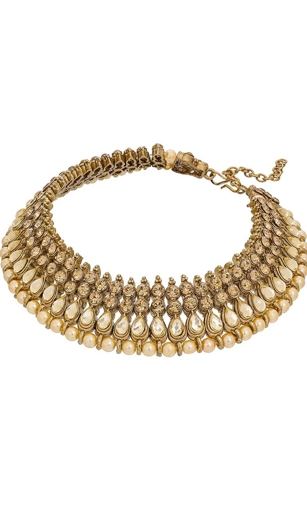 Gold Plated Fashionable Golden Alloy Anklets for Women - FHA5074