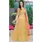 Golden Color Net Party Wear Girl Lehenga Choli - 448654847