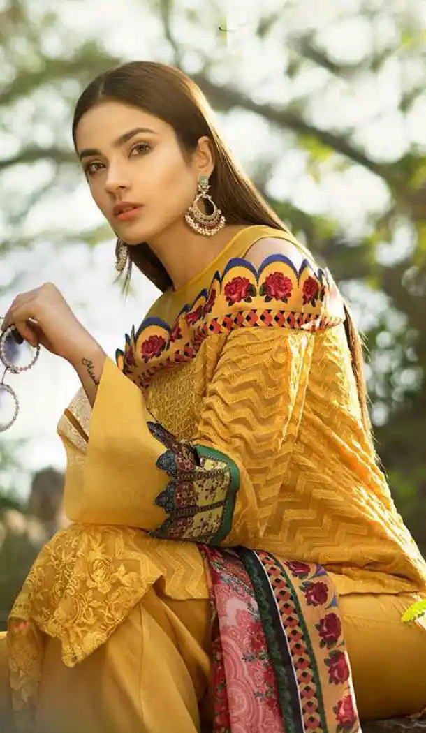 Yellow Color Fox Georgette Fancy Eid Wear Salwar Kameez - 445354530
