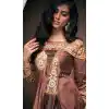 Brown Color Triva Satin Silk Eid Festive Wear Readymade Gown
