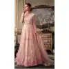 Light Pink Color Net Eid Special Pakistani Knee Length Salwar Kameez