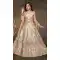 Beige Color Brocade Party Wear Fully Stitched Lehenga Choli - 456055979