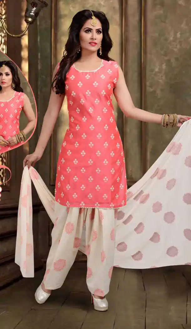 Pink Color Chanderi Silk Party Wear Readymade Salwar Kameez - 455855916