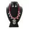 Oxidized German Silver Thread Neck Less Set With Earring - 454155741