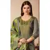 Grey Color Pure Jam Silk Cotton Casual Wear Churidar Kameez