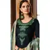 Navy Blue Color Pure Jam Silk Cotton Casual Wear Churidar Kameez 