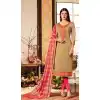 Beige Color Pure Jam Silk Cotton Casual Wear Churidar Kameez