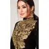 Black Color Faux Georgette Eid Wear Salwar Kameez With Koti