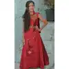 Maroon Color Silk Party Wear Crop Top Readymade Kid Girl Gown