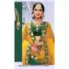 Green Color Satin Silk Designer Wear Plus Size Lehenga Choli