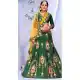 Green Color Satin Silk Designer Wear Plus Size Lehenga Choli - 464157180