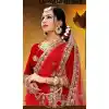 Red Color Satin Silk Designer Wear Plus Size Lehenga Choli