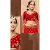Red Color Satin Silk Designer Wear Plus Size Lehenga Choli