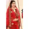 Red Color Satin Silk Designer Wear Plus Size Lehenga Choli