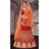 Red Color Satin Silk Designer Wear Plus Size Lehenga Choli