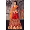 Red Color Satin Silk Designer Wear Plus Size Lehenga Choli