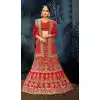 Red Color Satin Silk Designer Wear Plus Size Lehenga Choli