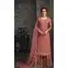 Light Maroon Color Georgette Pakitani Palazzo Salwar Suit