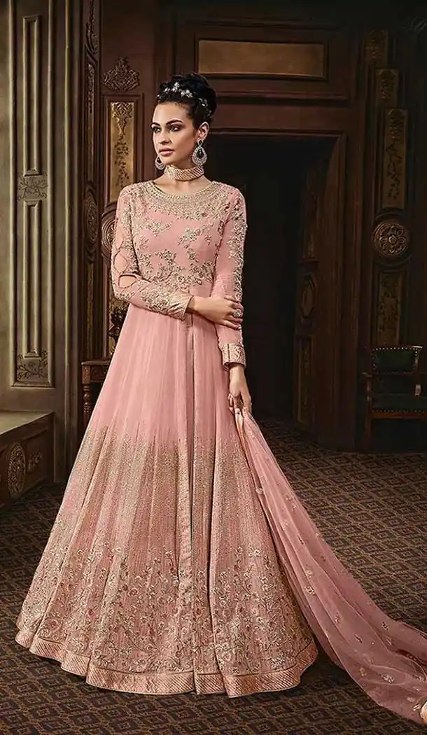 Light Pink Color Georgette Eid Special Pakitani Salwar Kameez - 471258037