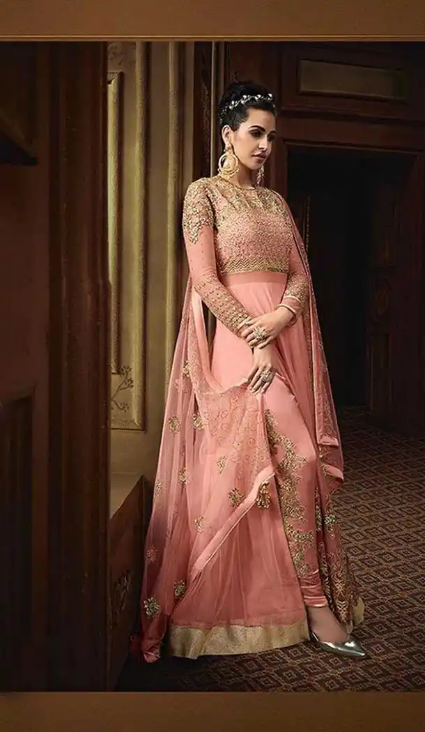 Light Pink Color Net Eid Special Pakitani Salwar Kameez - 471258043
