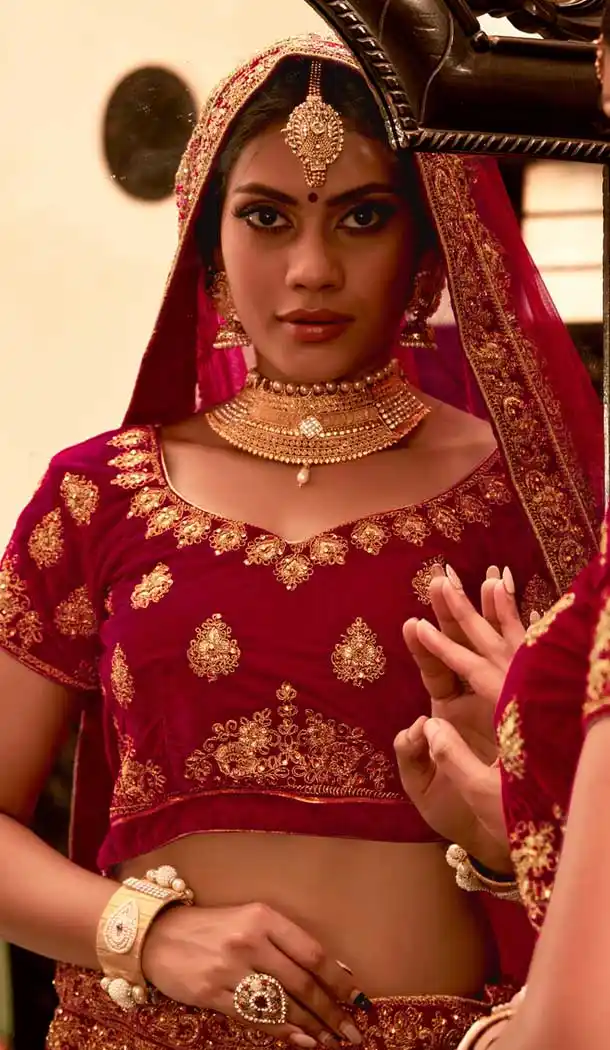 Maroon Color Pure Heavy Silk Wedding Special Lehenga Choli - 472358143