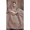 Grey Color Digital Net Designer Bridal Wear Lehenga Choli