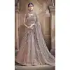Grey Color Digital Net Designer Bridal Wear Lehenga Choli