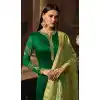 Green Color Satin Georgette Casual Wear Salwar Kameez