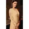 Cream Color Satin Georgette Casual Wear Salwar Kameez