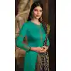 Aqua Green Color Satin Georgette Casual Wear Salwar Kameez