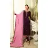Violet Color Satin Georgette Evening Wear Salwar Kameez