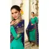 Aqua Green Color Satin Georgette Evening Wear Salwar Kameez
