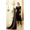 Black Color Satin Georgette Evening Wear Salwar Kameez