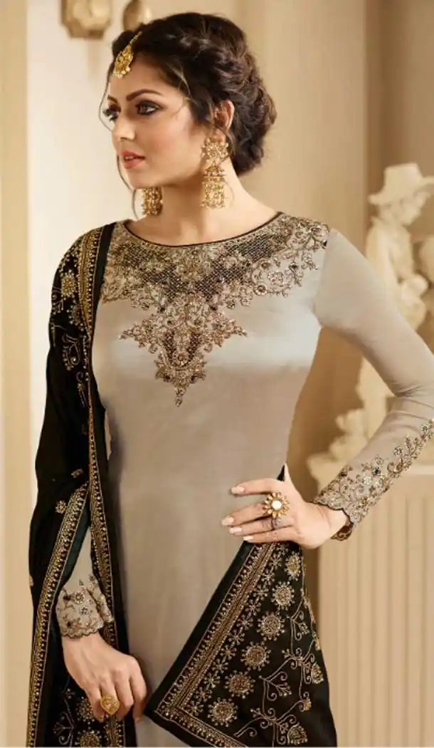 TV Actress Drashti Dhami Beige Color Salwar Kameez -472858186