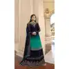 Navy Blue Color Satin Georgette Party Wear Lehenga Suit