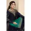 Navy Blue Color Satin Georgette Party Wear Lehenga Suit
