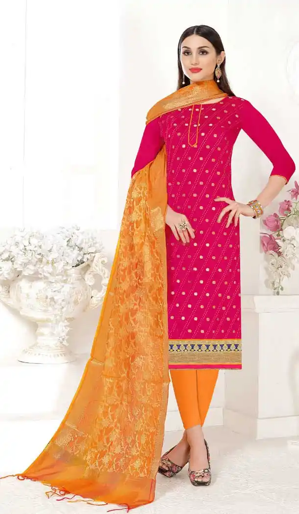 Dark Pink Color Pure Modal Straight Cut Casual Salwar Kameez - 477458612