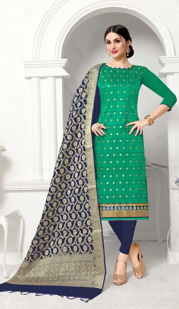 Sea Green Color Pure Modal Straight Cut Casual Salwar Kameez - 477458620