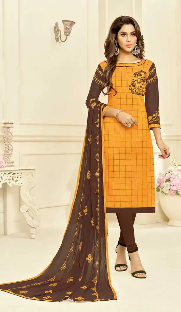 Mustard Color South Silk Casual Office Wear Salwar Kameez - 477558631