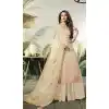 Cream Color Modal Satin Silk Party Wear Palazzo Suit