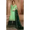 Light Green Color Satin Georgette Pakistani Sharara Suit