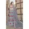 Grey Color Net Satin Party Wear Plus Size Chaniya Choli