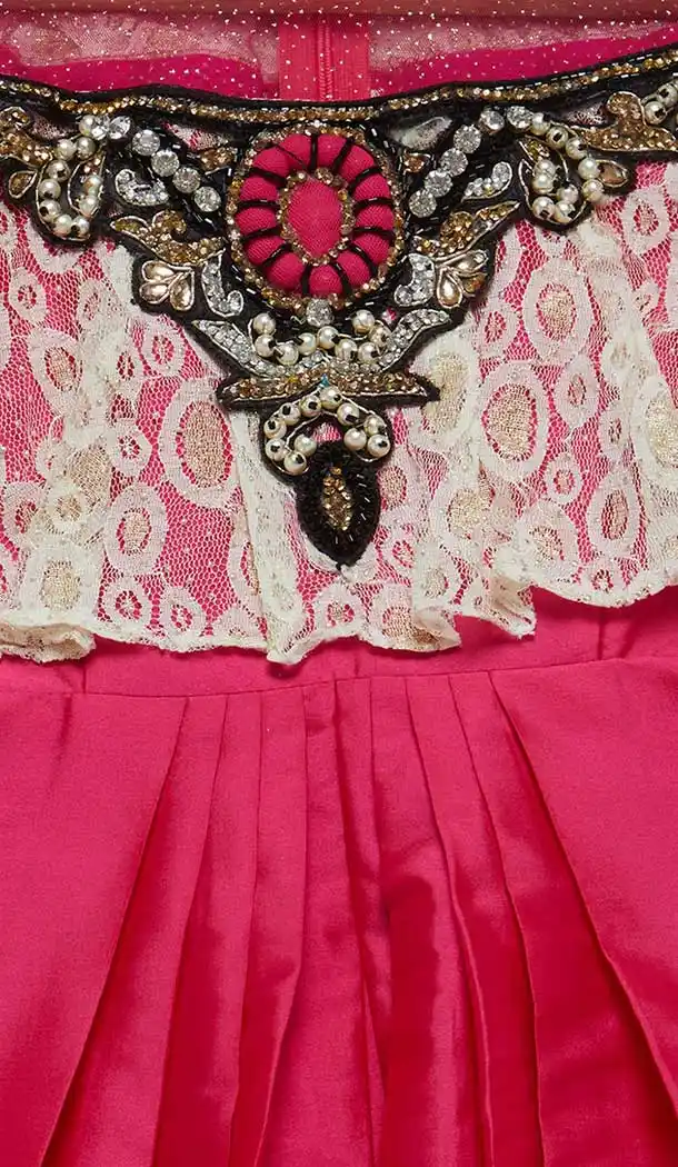 Beigish Gold Color Net Designer Kids Girl Salwar Kameez - 482559329