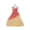 Coral And Cream Color Faux Georgette Designer Readymade Girl Ethnic Dress